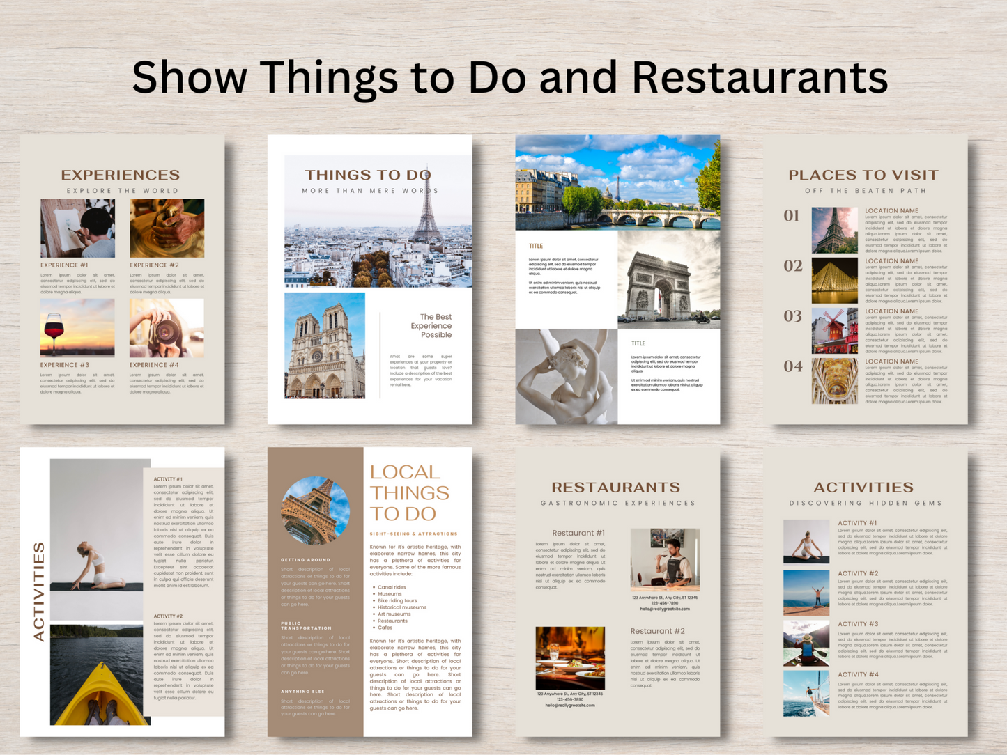 Easy edit airbnb welcome book template in Canva, easy download vacation rental welcome guidebook