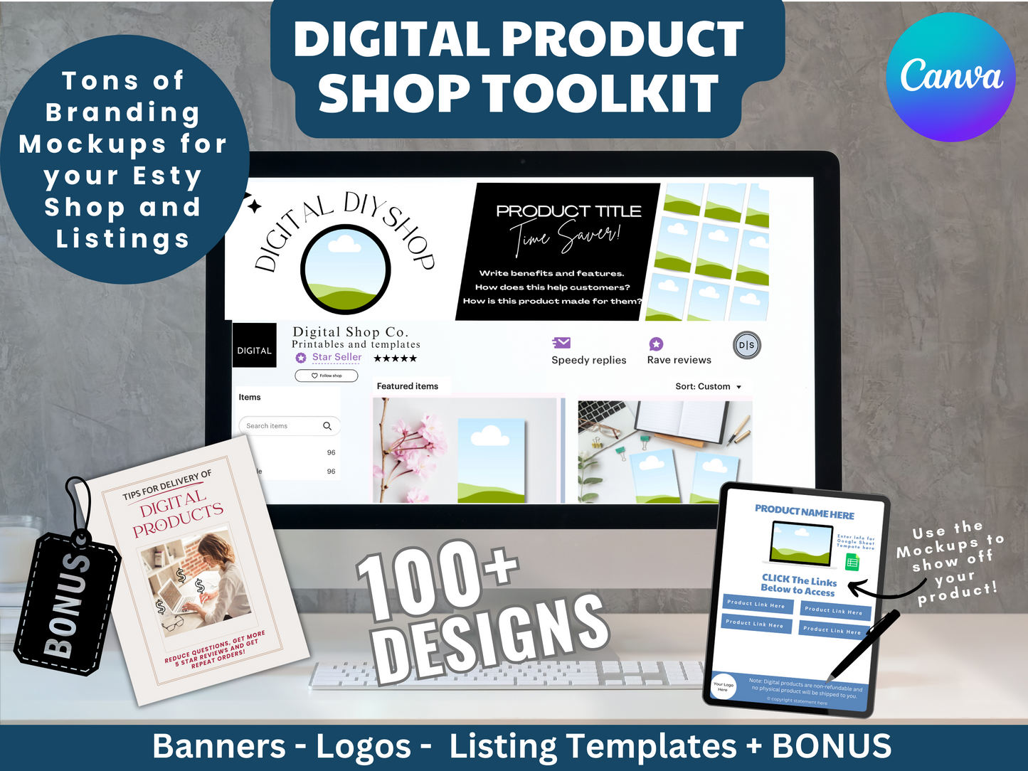 MEGA Digital Shop Kit for Etsy Sellers