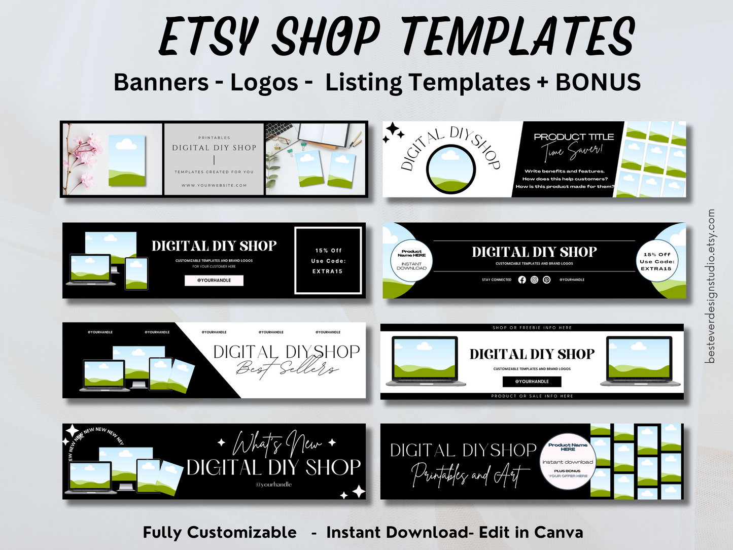 MEGA Digital Shop Kit for Etsy Sellers