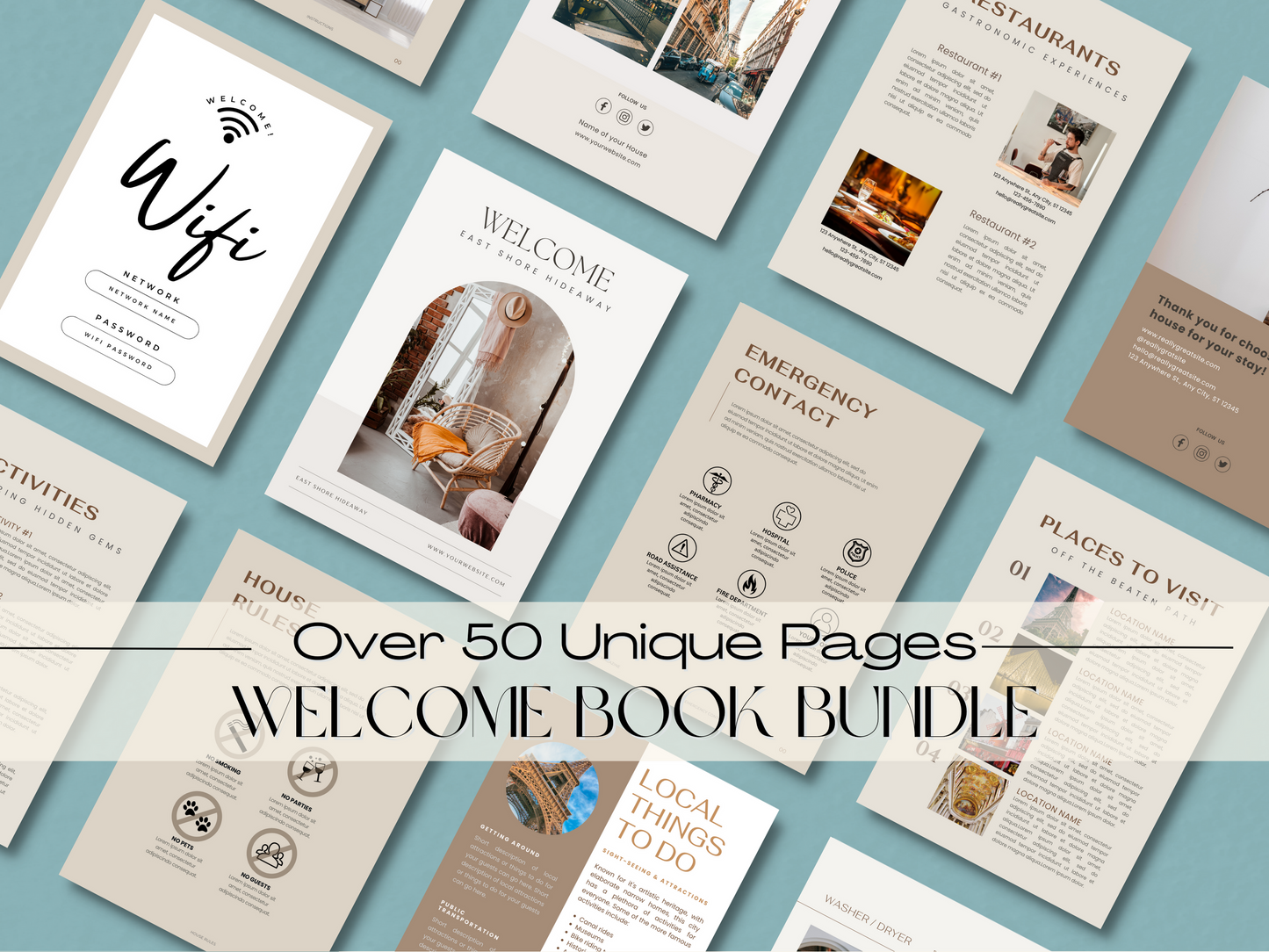 Luxe Airbnb Welcome Book Template