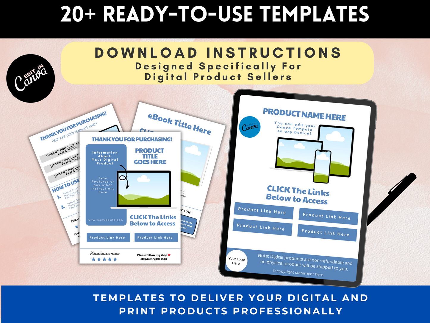 Download Instruction Template for Digital Products