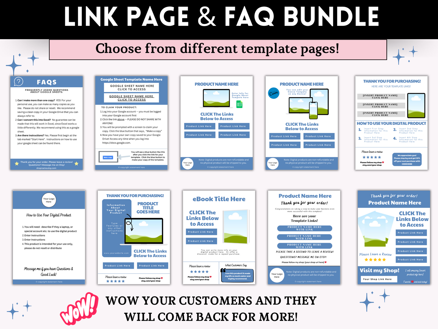 Download Instruction Template for Digital Products