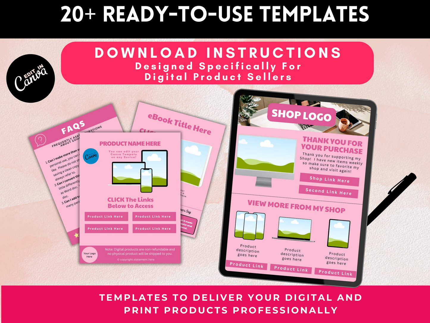 Download Instruction Template for Digital Products