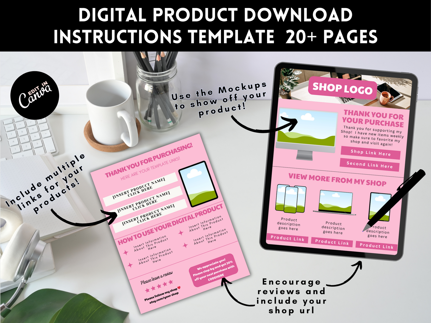 Download Instruction Template for Digital Products