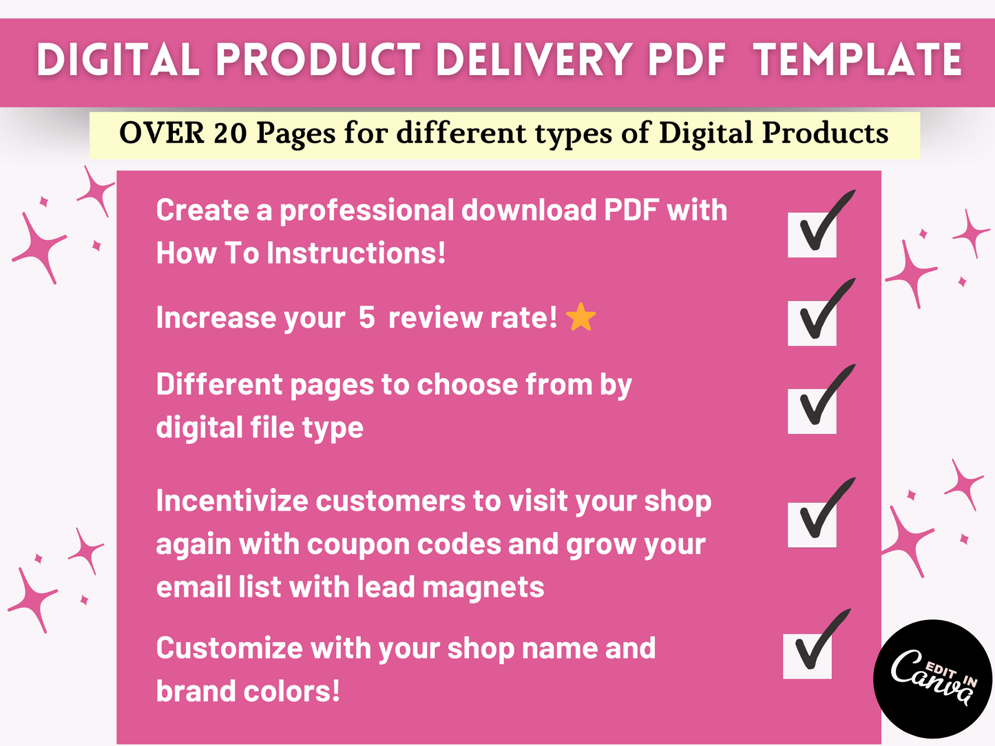 Download Instruction Template for Digital Products