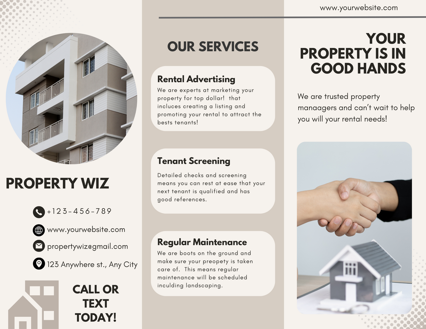 Property Management Services Brochure Flyer