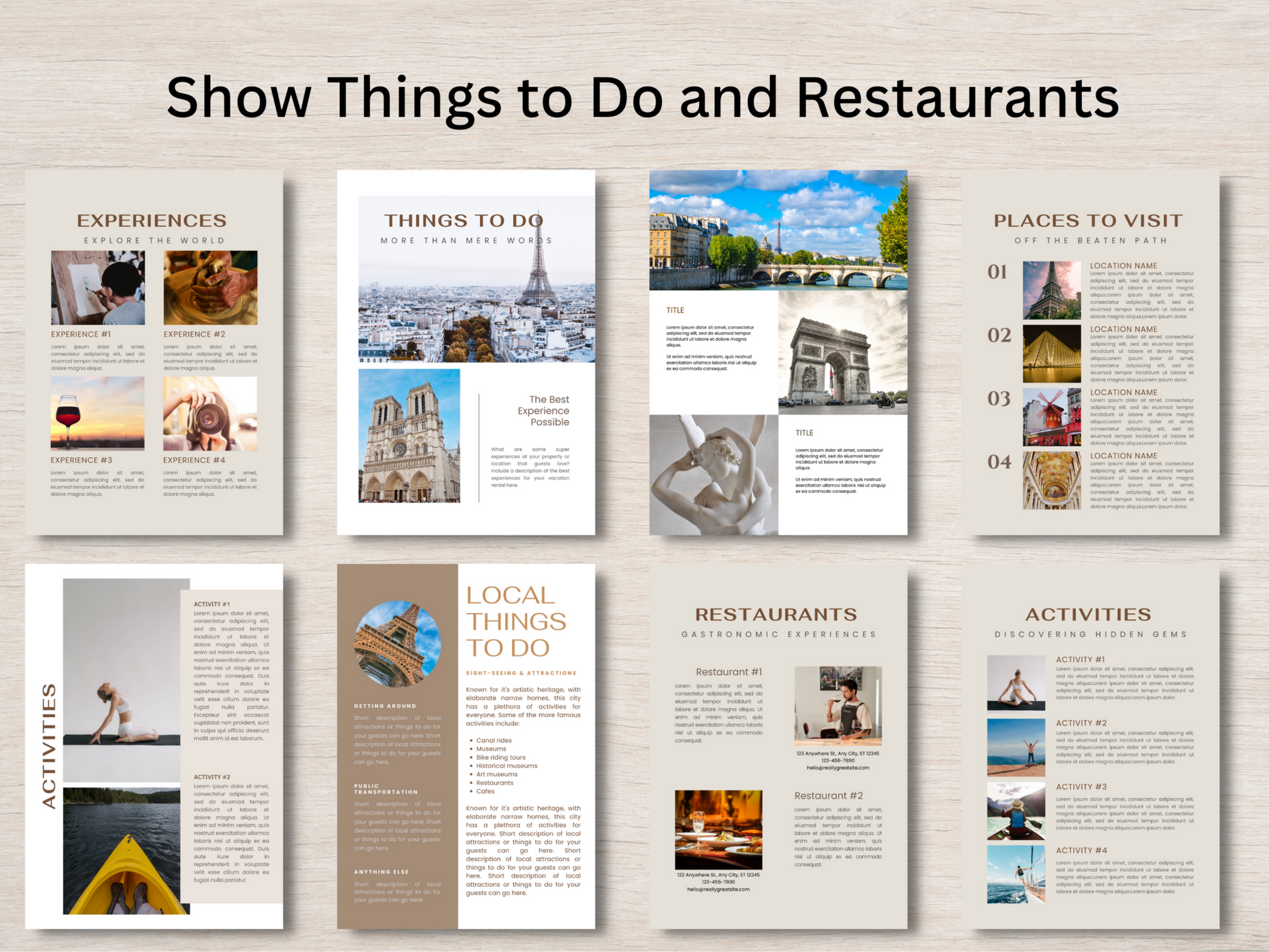 Easy edit airbnb welcome book template in Canva, easy download vacation rental welcome guidebook