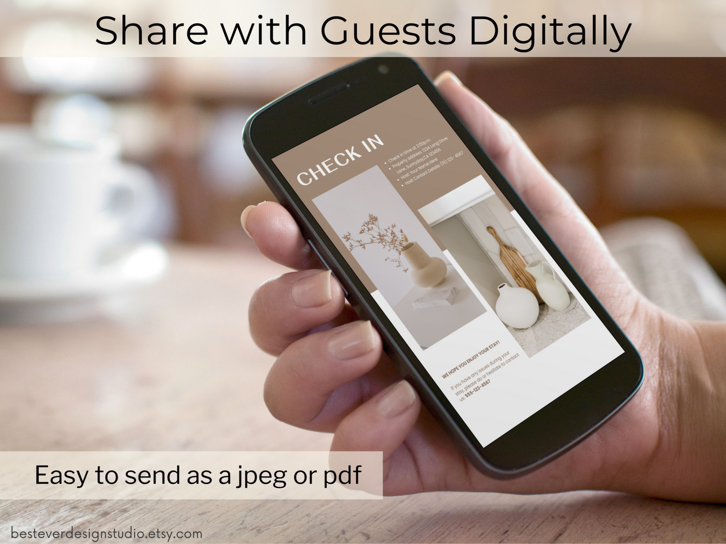 Easy edit airbnb welcome book template in Canva, easy download vacation rental welcome guidebook