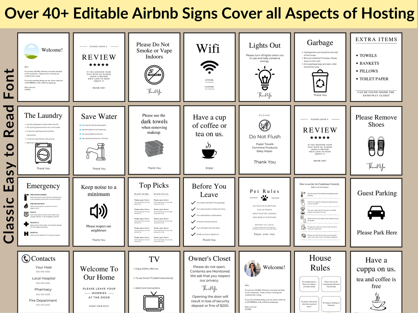 Airbnb Sign Bundle