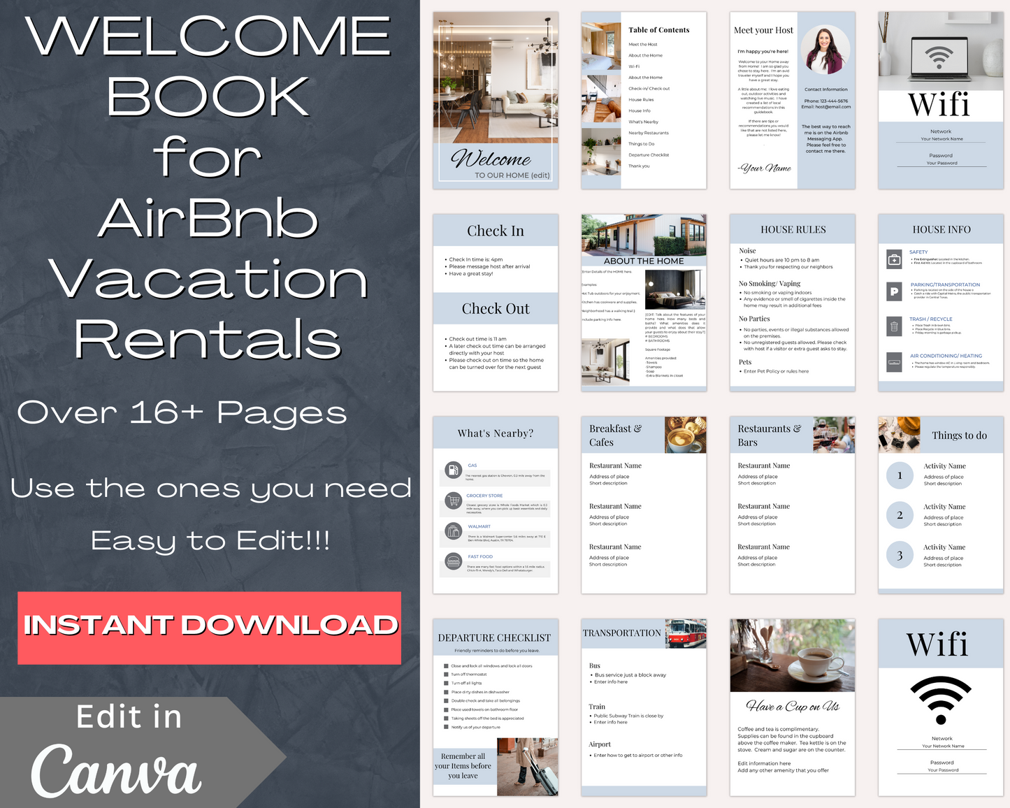 Airbnb Welcome Book Template - Classic