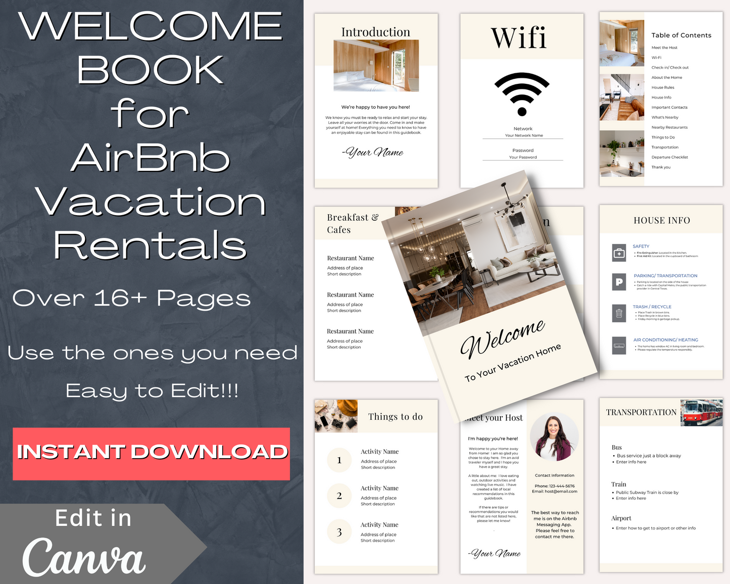 Airbnb Welcome Book Template - Classic