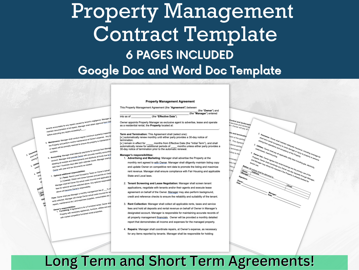 Property Management Marketing and Contract Bundle