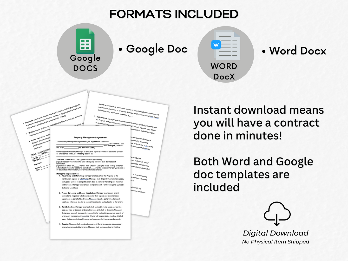 Property Management Marketing and Contract Bundle