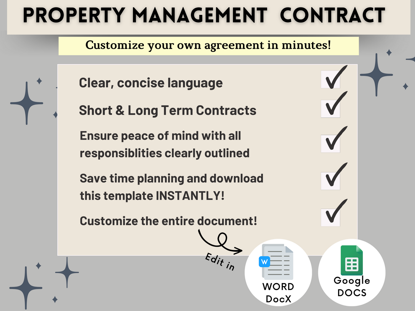 Property Management Marketing and Contract Bundle